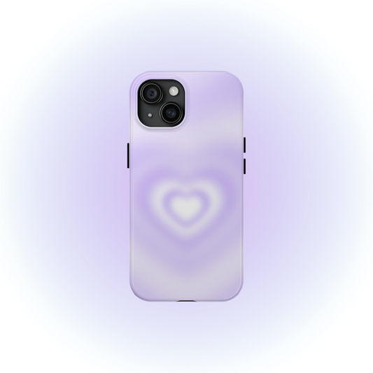 Purple Aura Heart Phone Case