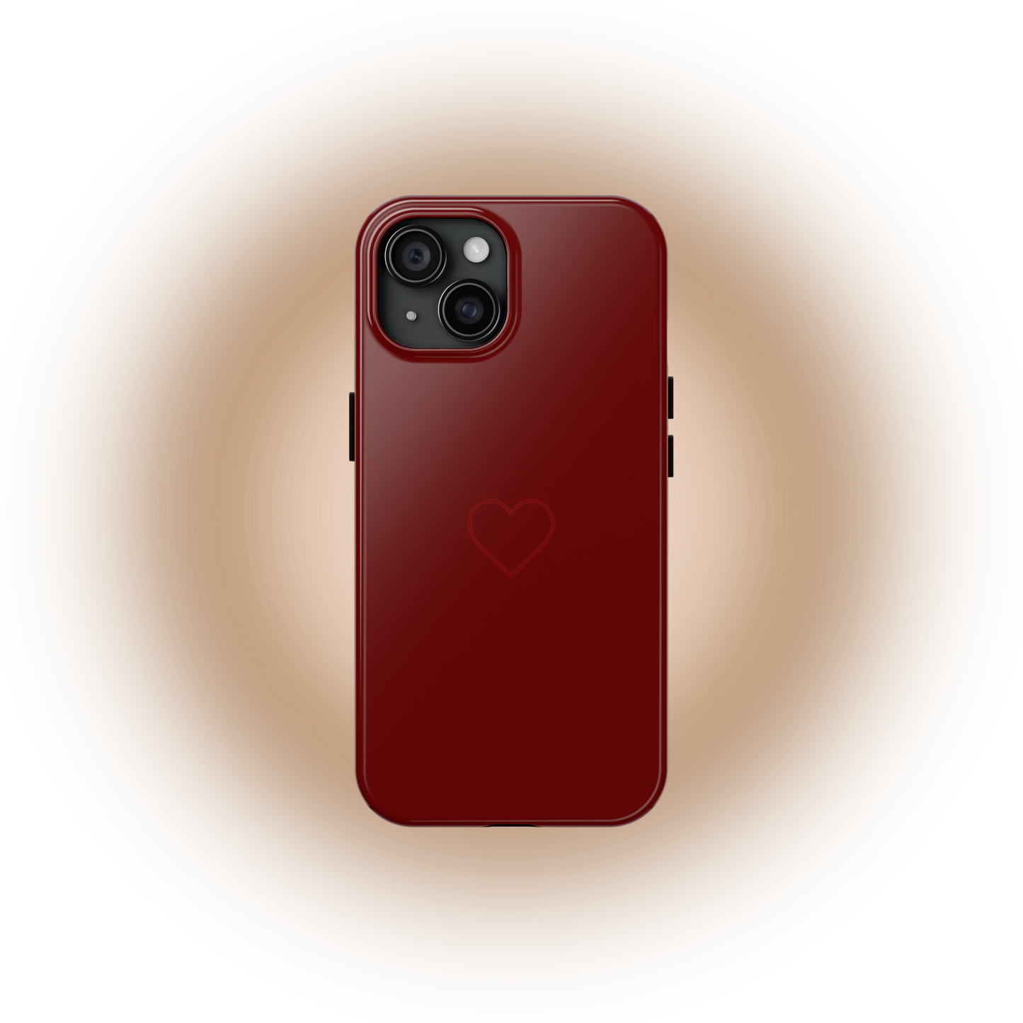 Maroon Heart Phone Case