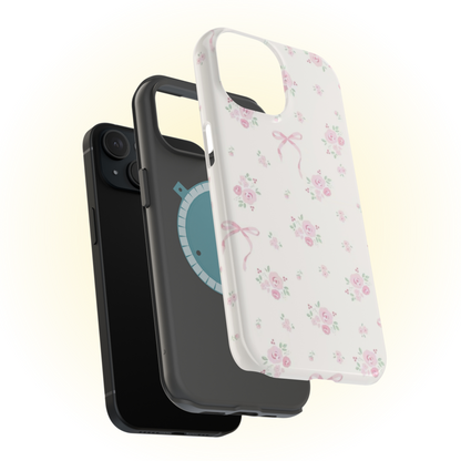 MagSafe Floral Pink Bow Phone Case