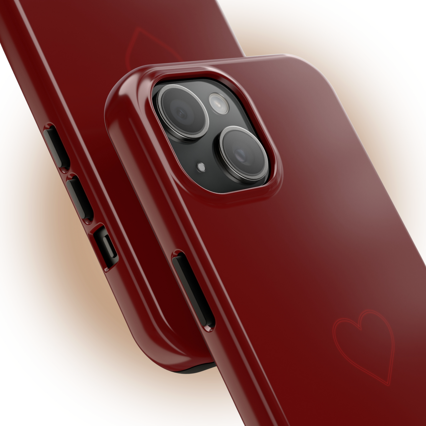 Maroon Heart Phone Case