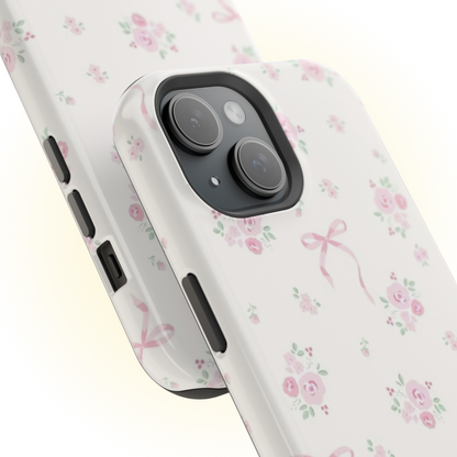 MagSafe Floral Pink Bow Phone Case